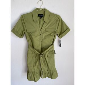 DONNA MORGAN FOR MAGGY Belted Stretch Cotton Dress Size 6 NWT